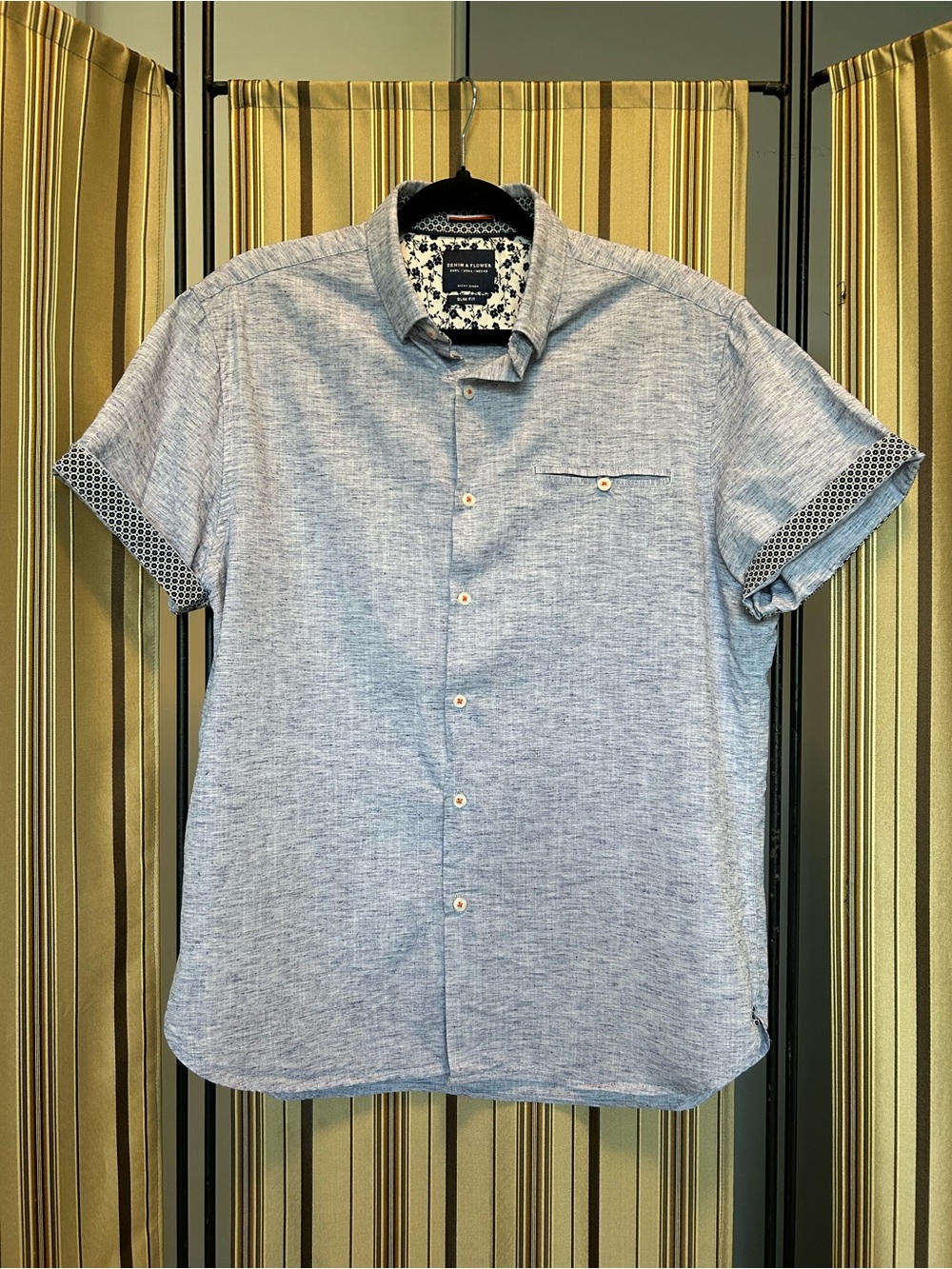 Denim & Flower short sleeve shirt